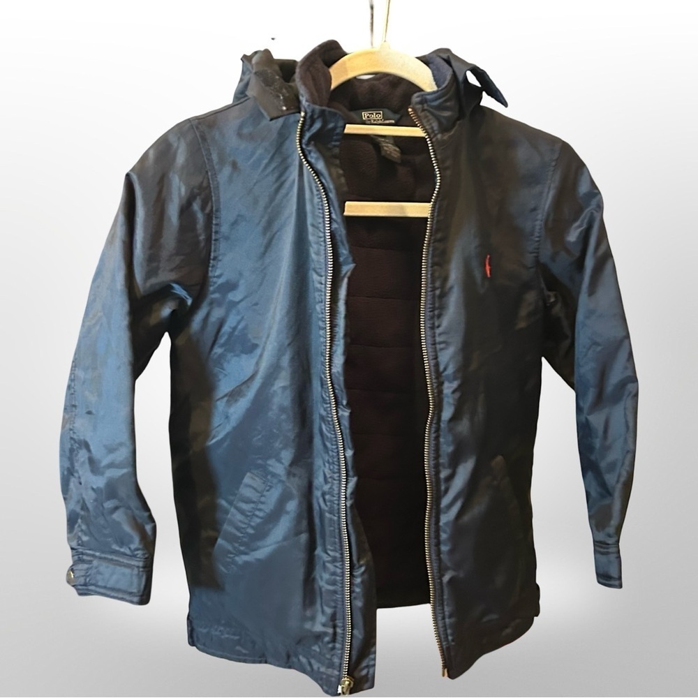 Kids Polo Ralph Lauren Navy Coat – Size 7 | $145 Retail - Picture 6 of 11